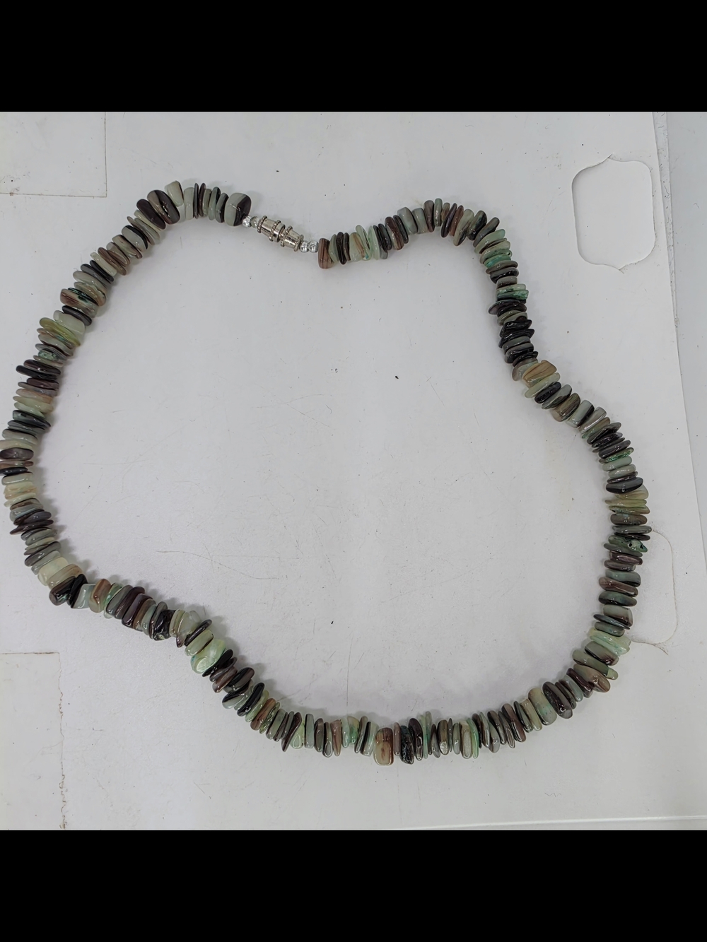 Natural Green Mixed Stone Chip Necklace